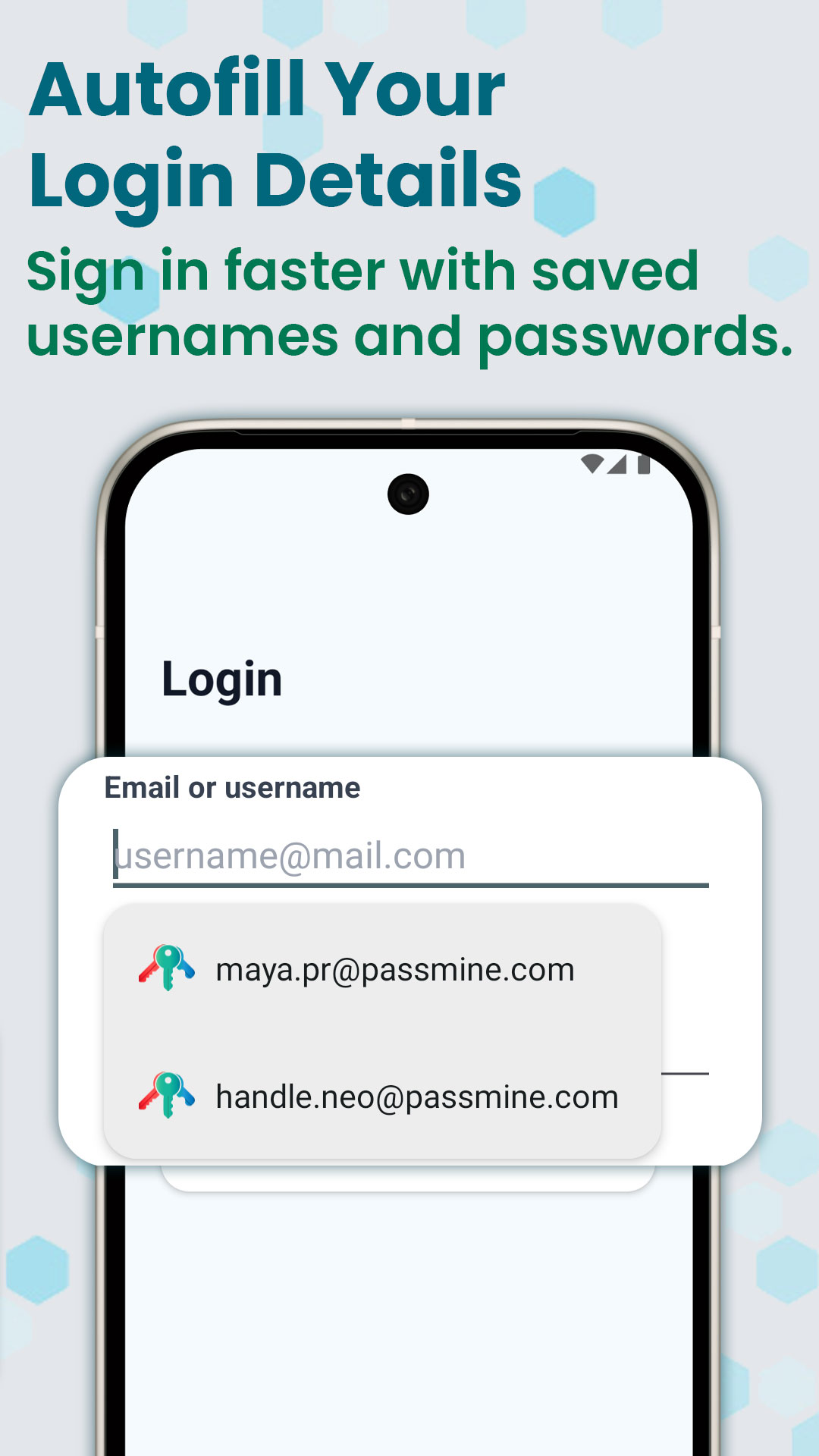 Passmine — Tự động điền thông tin đăng nhập trên Android